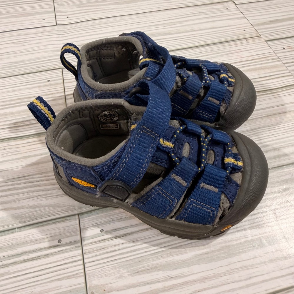 Keen Newport H2 Toddler Boys Sandals Blue Yellow Hiking Water Shoes Size 5